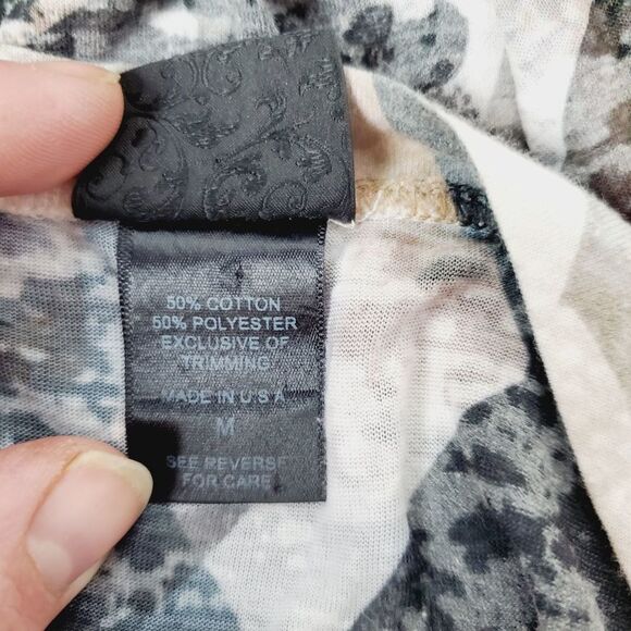 Studio Y XS SS Floral Tie front cover Top - Picture 3 of 5